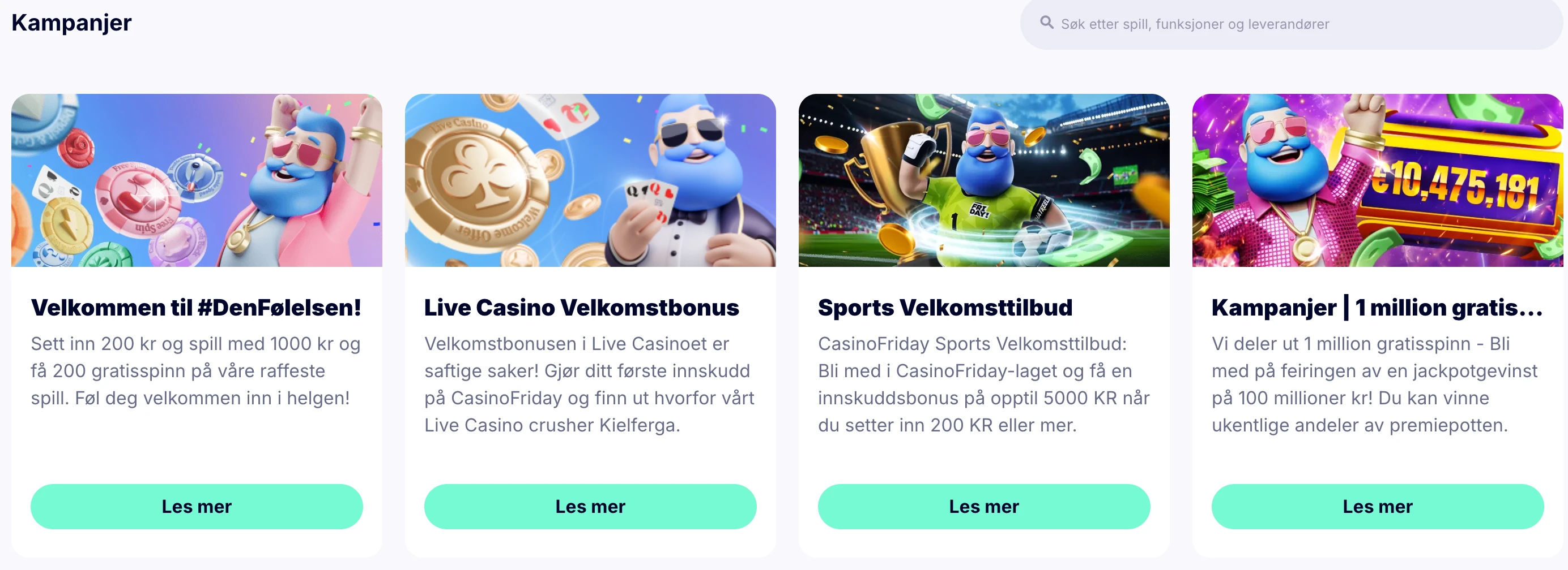 Casino Friday bonuser